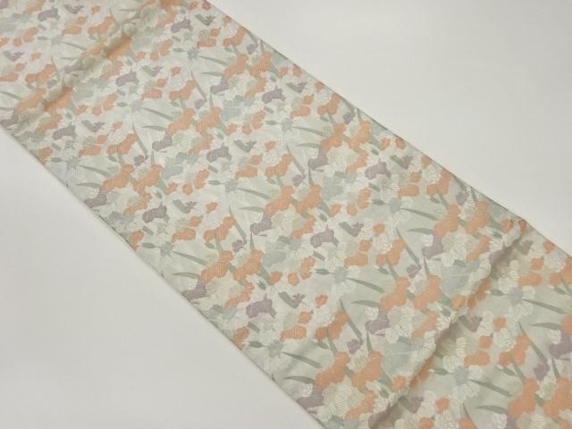 菖蒲模様織出し袋帯